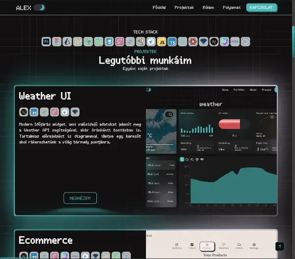 Régi portfólió weboldalam